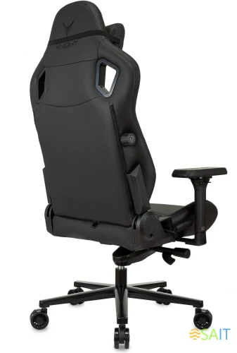 Кресло игровое Knight Craft черный эко.кожа с подголов. крестов. металл