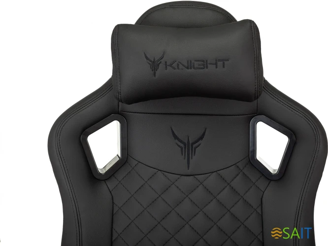 Кресло игровое Knight Craft черный эко.кожа с подголов. крестов. металл