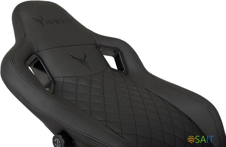 Кресло игровое Knight Craft черный эко.кожа с подголов. крестов. металл