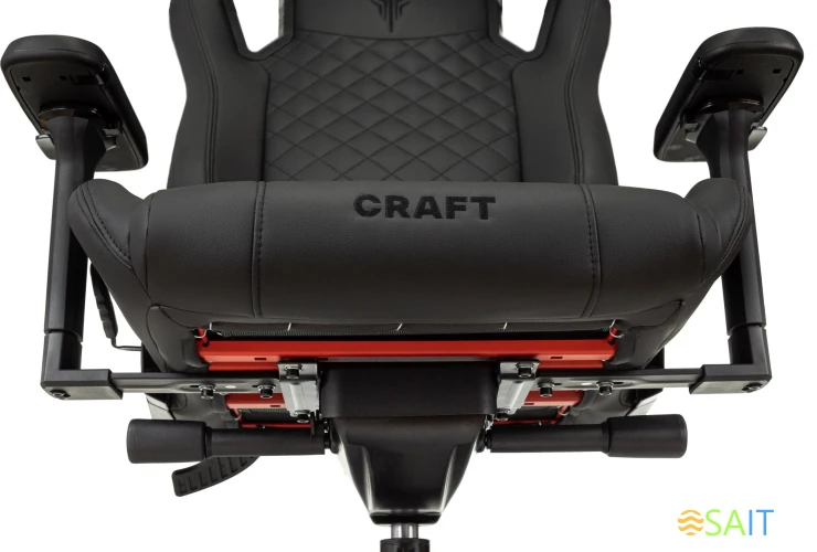 Кресло игровое Knight Craft черный эко.кожа с подголов. крестов. металл