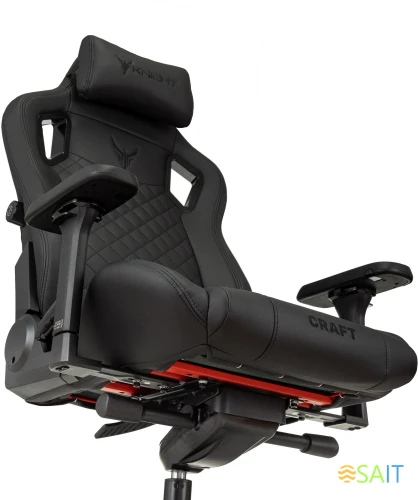 Кресло игровое Knight Craft черный эко.кожа с подголов. крестов. металл