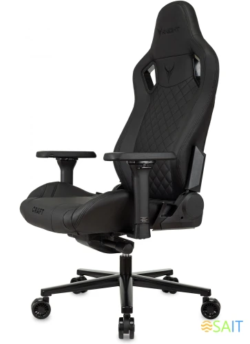 Кресло игровое Knight Craft черный эко.кожа с подголов. крестов. металл