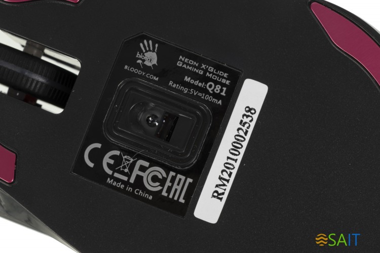 Мышь A4Tech Bloody Q81 Curve черный оптическая (3200dpi) USB (7but)