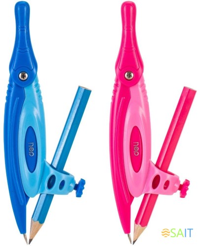 Циркуль Deli EG20102 металл удлинитель в компл.:карандаш