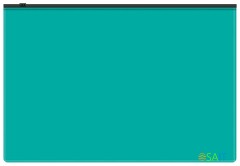 Папка на молнии ZIP Бюрократ -BPM4ATURGBL A4+ полипропилен 0.15мм бирюзовый цвет молнии черный