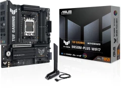 Материнская плата Asus TUF GAMING B850M-PLUS WIFI7 Socket AM5 AMD B850 4xDDR5 mATX AC`97 8ch(7.1) 2.5Gg RAID+HDMI+DP