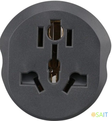 Адаптер-переходник Premier 11626/20 (1 розетка) темно-серый