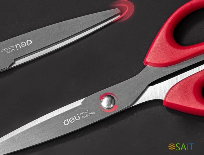 Ножницы Deli EM609 офисные 160мм ручки пластиковые сталь ассорти чехол с европод.