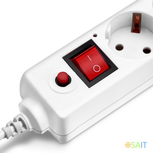 Сетевой фильтр Buro 600SH-16-3-W 3м (6 розеток) белый (коробка)