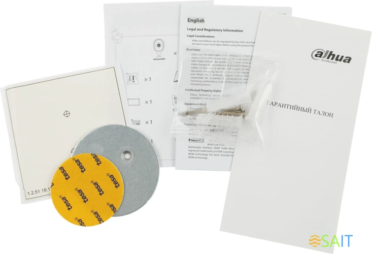 Камера видеонаблюдения IP Dahua DH-IPC-C3AP-0280B Wi-Fi 2.8-2.8мм цв. корп.:белый/черный (DH-C3A)