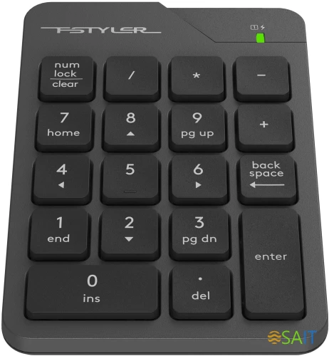 Числовой блок A4Tech FGK21C серый USB беспроводная slim для ноутбука