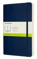 Блокнот Moleskine CLASSIC SOFT EXPENDED QP618EXPB20 Large 130х210мм 400стр. нелинованный мягкая обложка синий сапфир