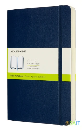 Блокнот Moleskine CLASSIC SOFT EXPENDED QP618EXPB20 Large 130х210мм 400стр. нелинованный мягкая обложка синий сапфир