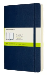 Блокнот Moleskine CLASSIC SOFT EXPENDED QP618EXPB20 Large 130х210мм 400стр. нелинованный мягкая обложка синий сапфир