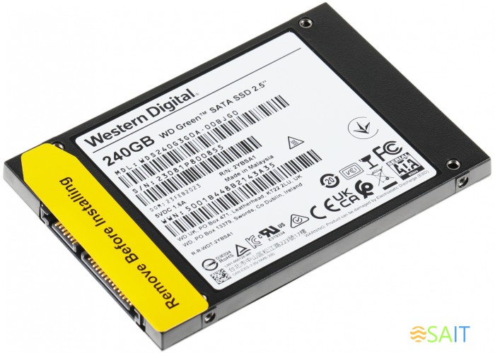 Накопитель SSD WD SATA-III 240GB WDS240G3G0A Green 2.5"