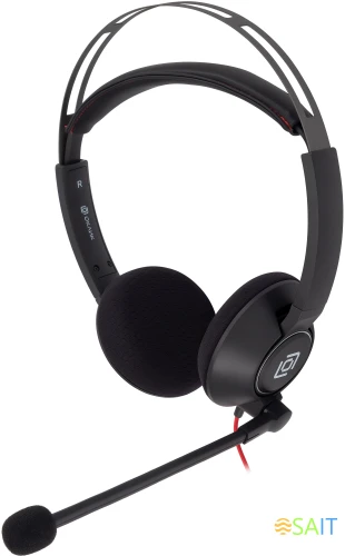 Наушники с микрофоном Оклик HS-L905 черный 2.8м накладные оголовье (1978702)