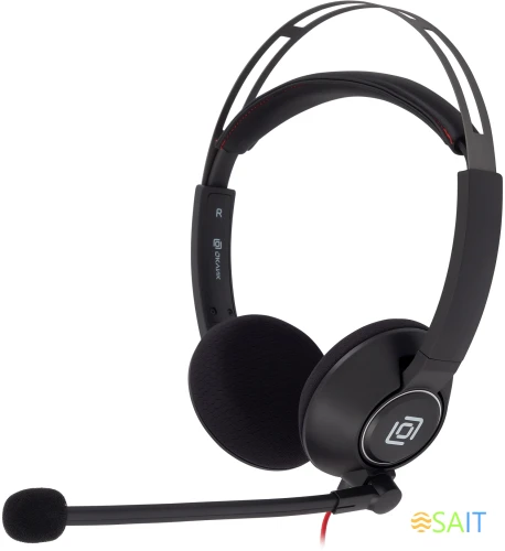 Наушники с микрофоном Оклик HS-L905 черный 2.8м накладные оголовье (1978702)