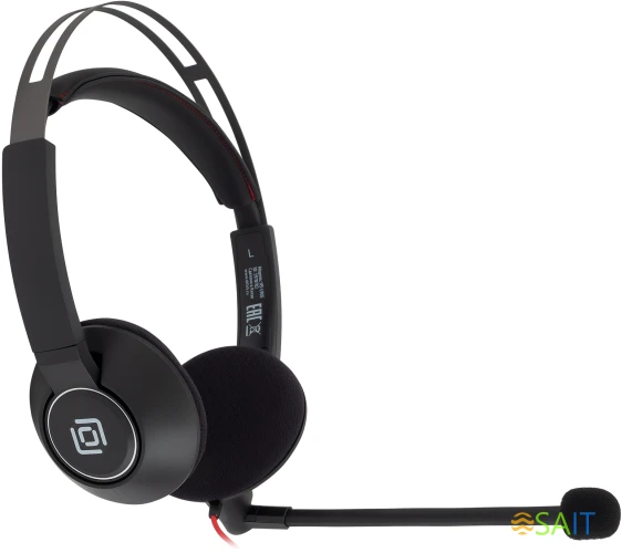 Наушники с микрофоном Оклик HS-L905 черный 2.8м накладные оголовье (1978702)