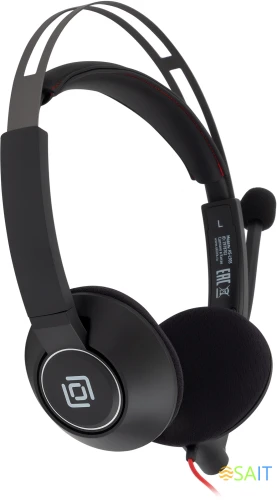 Наушники с микрофоном Оклик HS-L905 черный 2.8м накладные оголовье (1978702)