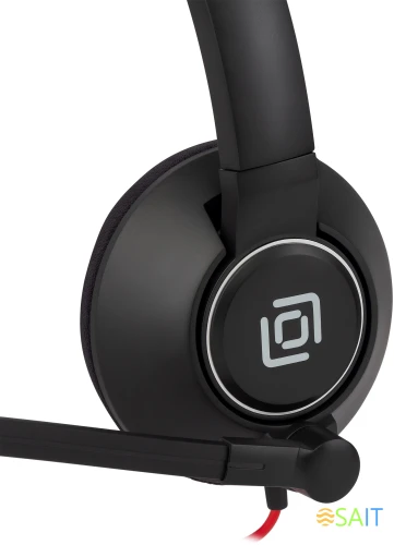 Наушники с микрофоном Оклик HS-L905 черный 2.8м накладные оголовье (1978702)