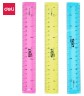 Линейка Deli E6208 пластик дл.20см ассорти гибкая/двухсторонняя шкала