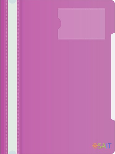 Папка-скоросшиватель Бюрократ -PS-V20VIO A4 прозрач.верх.лист карм.для визит. пластик фиолетовый 0.12/0.16