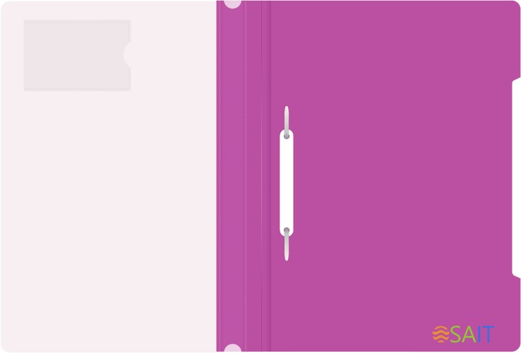 Папка-скоросшиватель Бюрократ -PS-V20VIO A4 прозрач.верх.лист карм.для визит. пластик фиолетовый 0.12/0.16