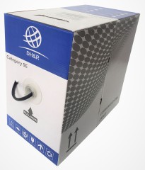 Кабель сетевой Ningbo UTP 4 пары cat.5E solid 0.5мм CCA molded 305м черный outdoor
