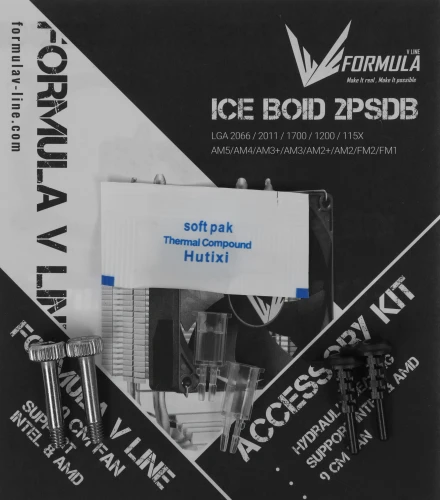 Устройство охлаждения(кулер) Formula Ice Boid 2PSDB Soc-AM5/AM4/1200/1700/1851 серебристый/черный 4-pin 17-34dB Al+Cu 100W Ret