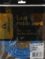 Патч-корд Premier PP12-5M/B 1000Гбит/с UTP 4 пары cat.5E CCA molded 5м синий RJ-45 (m)-RJ-45 (m)
