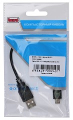 Кабель OTG Buro USB (f)-micro USB (m) 0.2м черный