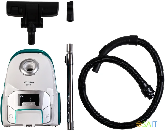 Пылесос Hyundai HYV-B4050 800Вт белый/бирюзовый (в компл.:1мешок)