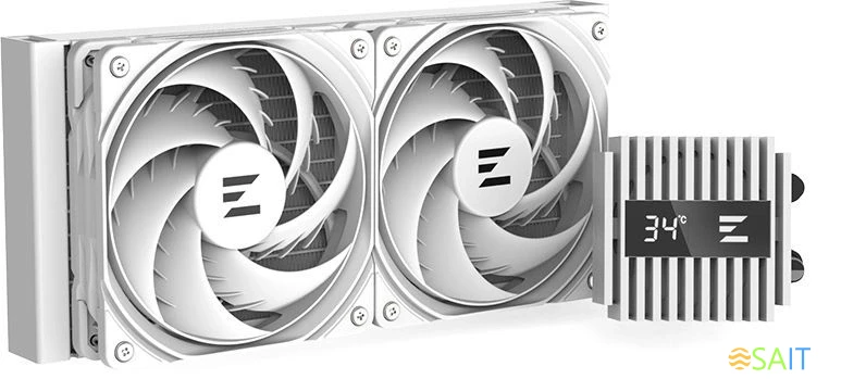 Система водяного охлаждения Zalman Alpha2 A24 ARGB Soc-AM5/AM4/1200/1700/1851 белый 4-pin 29.7dB Al+Cu LCD 2000gr Ret (ALPHA2 A24 WHITE)