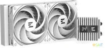Система водяного охлаждения Zalman Alpha2 A24 ARGB Soc-AM5/AM4/1200/1700/1851 белый 4-pin 29.7dB Al+Cu LCD 2000gr Ret (ALPHA2 A24 WHITE)
