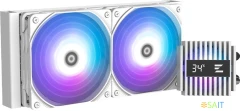 Система водяного охлаждения Zalman Alpha2 A24 ARGB Soc-AM5/AM4/1200/1700/1851 белый 4-pin 29.7dB Al+Cu LCD 2000gr Ret (ALPHA2 A24 WHITE)