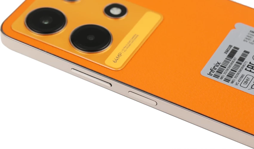 Смартфон Infinix X6833B Note 30 128Gb 8Gb золотистый моноблок 3G 4G 2Sim 6.78" 1080x2460 Android 13 64Mpix 802.11 a/b/g/n/ac NFC GPS GSM900/1800 GSM1900 Protect FM microSD max2048Gb