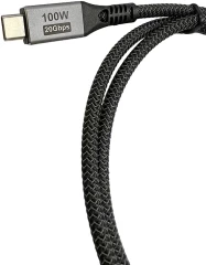 Кабель Premier 100W/4K 60HZ/20GBS USB Type-C (m)-USB Type-C (m) 2м черный