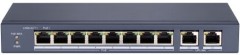 Коммутатор HiWatch DS-S1008P 8x100Мбит/с 2x1Гбит/с 8PoE+ 60W неуправляемый
