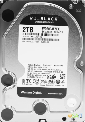 Жесткий диск WD SATA-III 2TB WD2003FZEX Desktop Black (7200rpm) 64Mb 3.5"