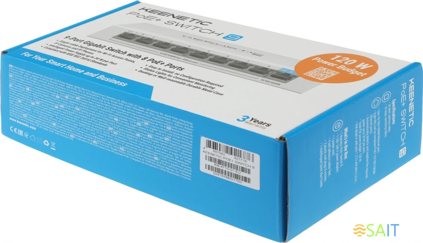 Коммутатор Keenetic KN-4710 (L2) 9x1Гбит/с 8PoE+ 120W неуправляемый