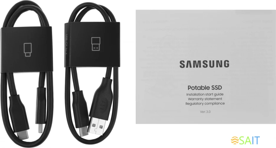 Накопитель SSD Samsung Original USB-C 2Tb MU-PE2T0S/WW Shield T7 1.8" черный