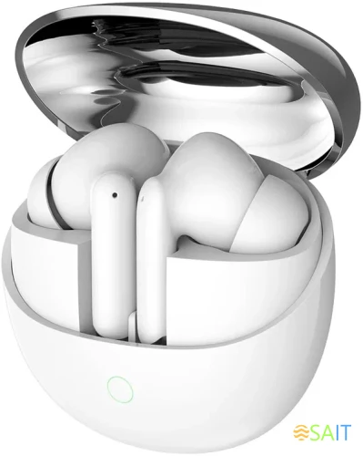 Гарнитура вкладыши Deppa Air Joy белый беспроводные bluetooth в ушной раковине (44310)