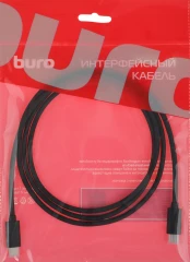 Кабель Buro BU-TYPE-C3.2-4KVID-1.5M USB Type-C (m)-USB Type-C (m) 1.5м черный