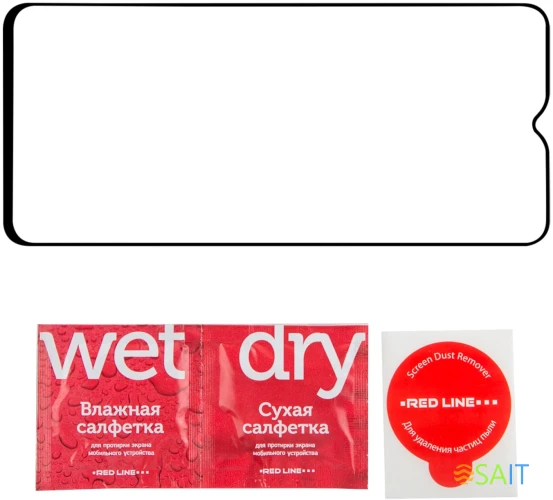 Защитное стекло для экрана Redline черный для Huawei Nova Y61 2.5D 1шт. (УТ000033603)