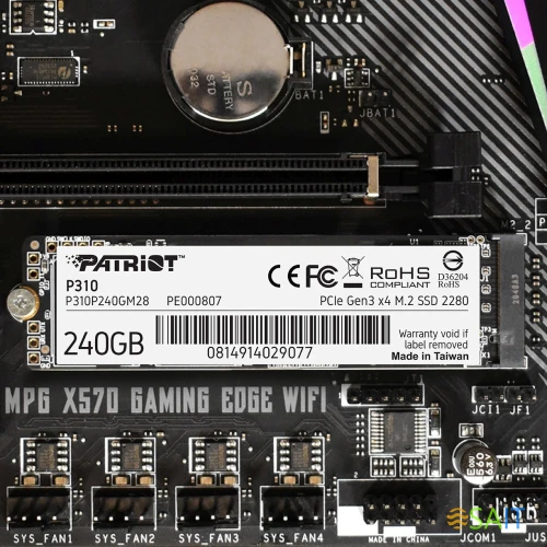 Накопитель SSD Patriot PCIe 3.0 x4 240GB P310P240GM28 P310 M.2 2280