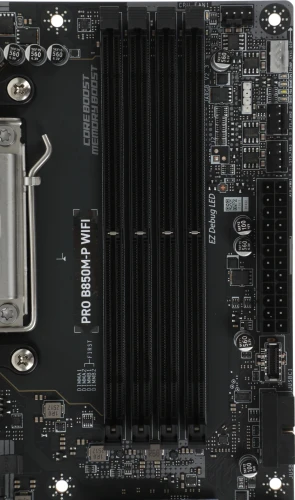 Материнская плата MSI PRO B850M-P WIFI SocketAM5 AMD B850 4xDDR5 mATX AC`97 8ch(7.1) 5Gigabit RAID+HDMI+DP