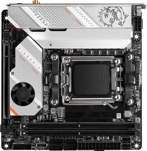 Материнская плата MSI MPG B650I EDGE WIFI SocketAM5 AMD B650 2xDDR5 mini-ITX AC`97 8ch(7.1) 2.5Gg RAID+HDMI