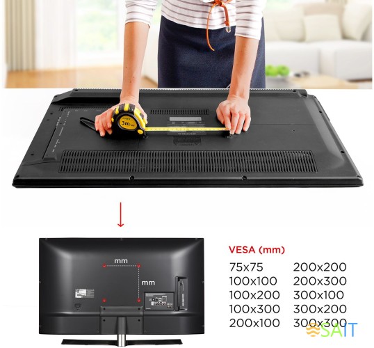 Кронштейн для телевизора Holder LCDS-5010 черный металлик 20"-40" макс.45кг настенный наклон