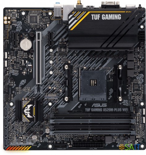 Материнская плата Asus TUF GAMING A520M-PLUS WIFI Soc-AM4 AMD A520 4xDDR4 mATX AC`97 8ch(7.1) 2xGgE RAID+VGA+HDMI+DP