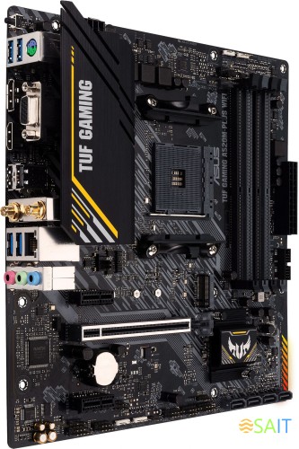 Материнская плата Asus TUF GAMING A520M-PLUS WIFI Soc-AM4 AMD A520 4xDDR4 mATX AC`97 8ch(7.1) 2xGgE RAID+VGA+HDMI+DP